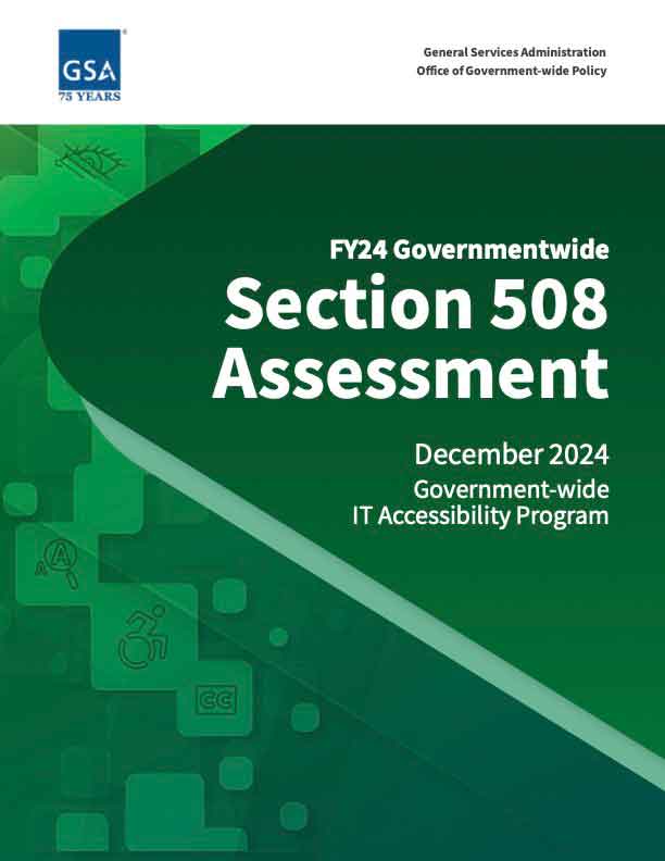 FY 2024 Governmentwide Section 508 Assessment Report Cover