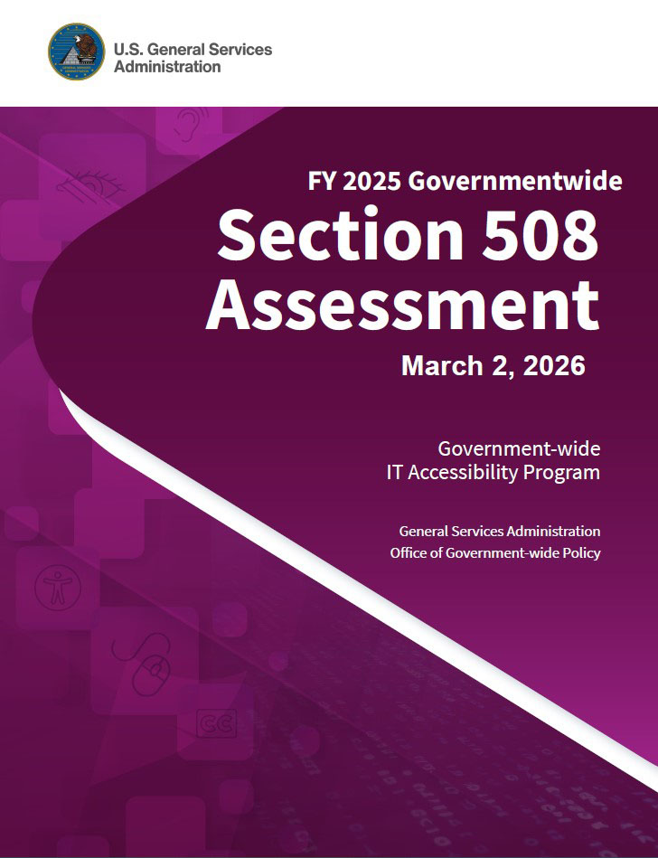 FY 2025 Governmentwide Section 508 Assessment Report Cover